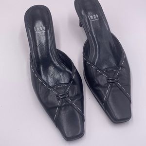 Black Impo Open Heel pumps